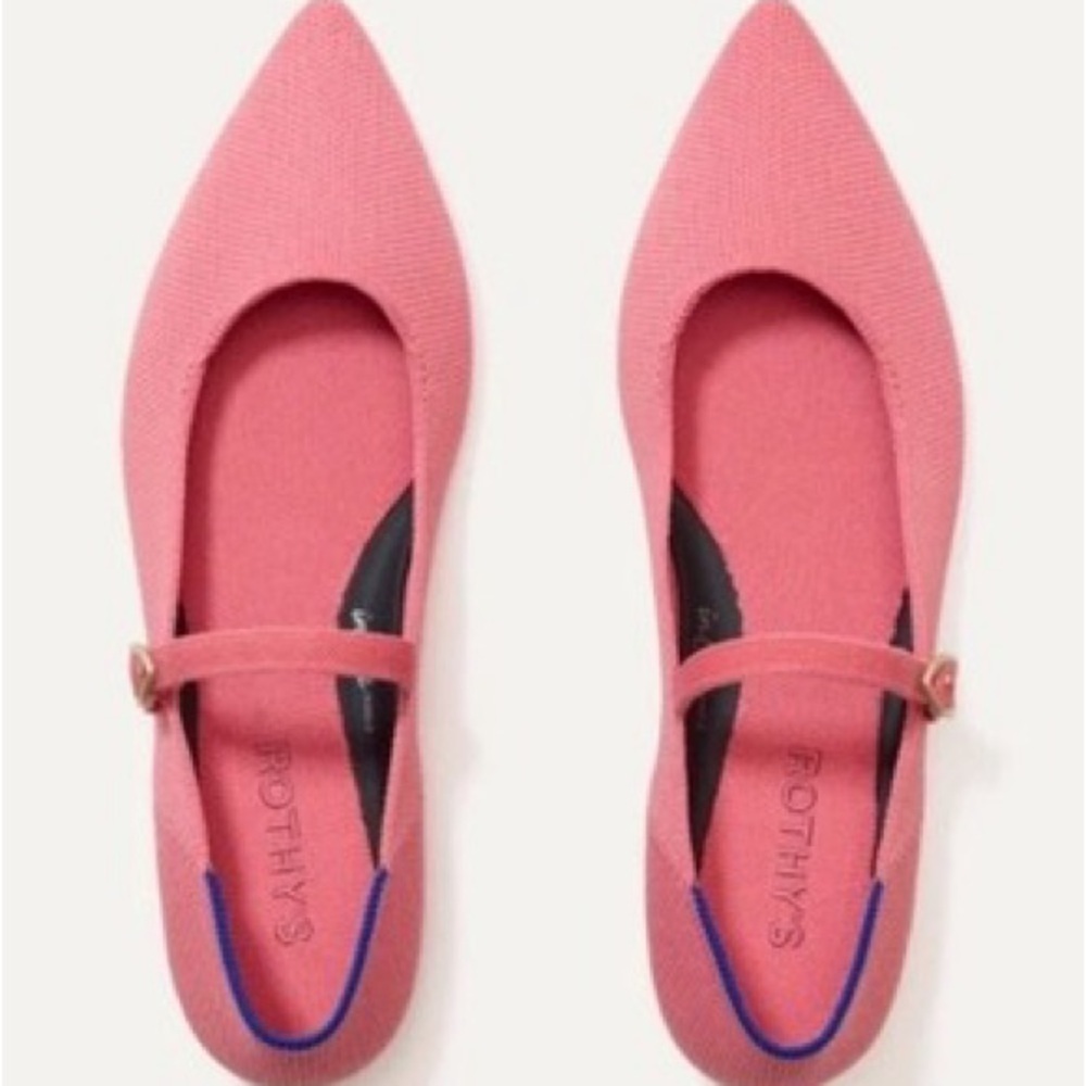NEW ROTHY’S The Point Mary Jane II in Tulip Pink size 9.5